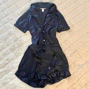 Victorias Secret Satin Silk Romper Medium